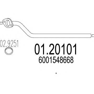 Труба выхлопного газа MTS 01.20101