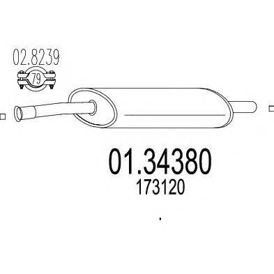 Предглушитель выхлопных газов MTS 01.34380