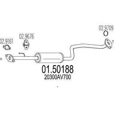 Средний глушитель выхлопных газов ROSI 36797