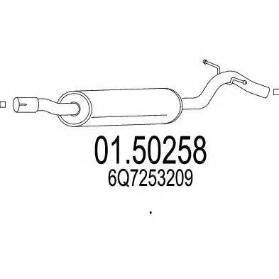 Средний глушитель выхлопных газов MTS 01.50258