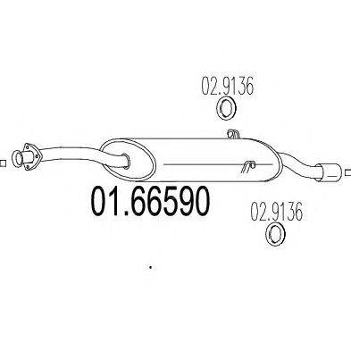 Глушитель выхлопных газов конечный MTS 01.66590
