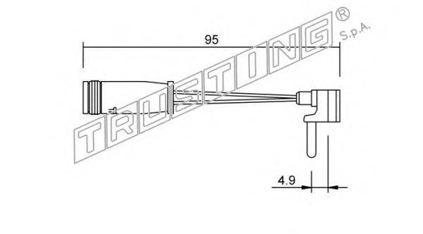 Сигнализатор, износ тормозных колодок TRUSTING SU.160