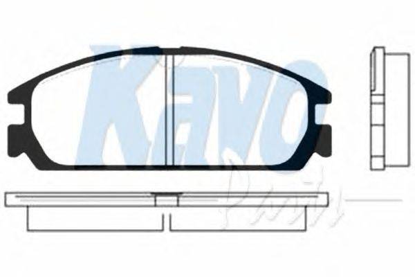 Комплект тормозных колодок, дисковый тормоз KAVO PARTS BP-2020