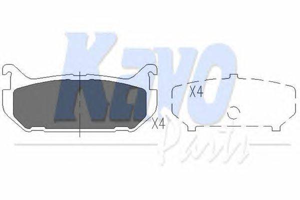 Комплект тормозных колодок, дисковый тормоз KAVO PARTS KBP4508
