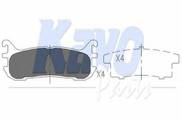 Комплект тормозных колодок, дисковый тормоз KAVO PARTS KBP-4540