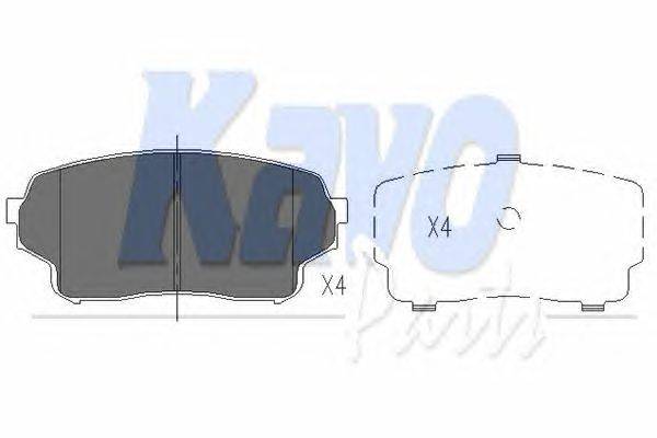 Комплект тормозных колодок, дисковый тормоз KAVO PARTS KBP-8511