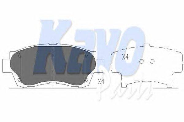 Комплект тормозных колодок, дисковый тормоз KAVO PARTS KBP-9042