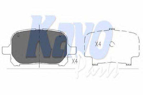 Комплект тормозных колодок, дисковый тормоз KAVO PARTS KBP9051