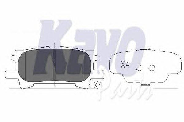 Комплект тормозных колодок, дисковый тормоз KAVO PARTS KBP-9078