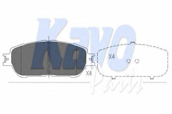 Комплект тормозных колодок, дисковый тормоз KAVO PARTS KBP-9105