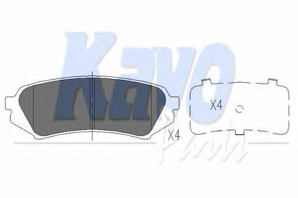 Комплект тормозных колодок, дисковый тормоз KAVO PARTS KBP-9118