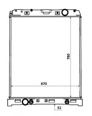 Радиатор, охлаждение двигателя NRF 53883