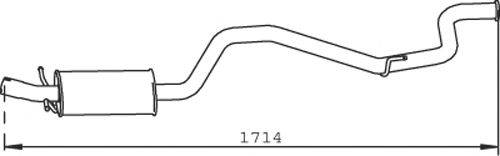 Глушитель выхлопных газов конечный DINEX 32303