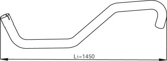 Труба выхлопного газа DINEX 54627