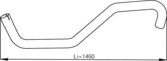 Труба выхлопного газа DINEX 54628