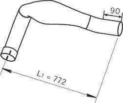Труба выхлопного газа DINEX 48110