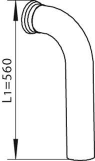 Труба выхлопного газа DINEX 55101