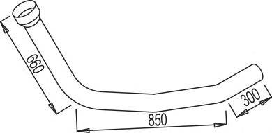 Труба выхлопного газа DINEX 68144