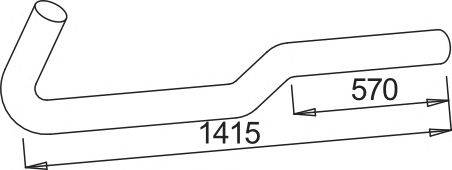 Труба выхлопного газа DINEX 70183