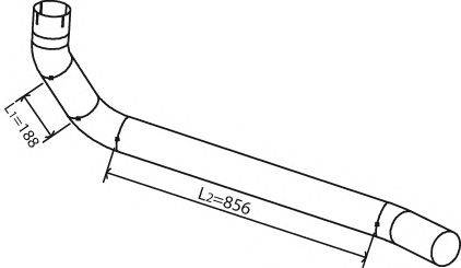 Труба выхлопного газа DINEX 29166
