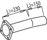 Труба выхлопного газа DINEX 49255
