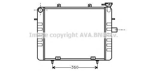 Радиатор, охлаждение двигателя AVA QUALITY COOLING OL2036