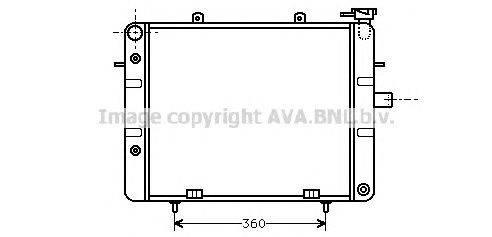 Радиатор, охлаждение двигателя AVA QUALITY COOLING OL2125