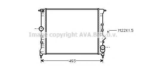 Радиатор, охлаждение двигателя AVA QUALITY COOLING RT2119