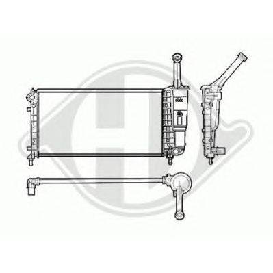 Радиатор, охлаждение двигателя DIEDERICHS 8321301