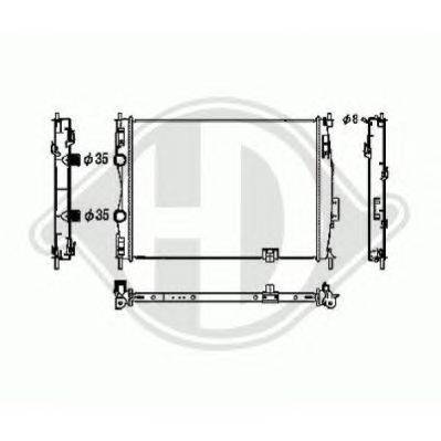 Радиатор, охлаждение двигателя DIEDERICHS 8604585