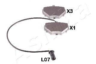 Комплект тормозных колодок, дисковый тормоз ASHIKA 51-0L-L07