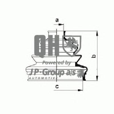 Комплект пылника, приводной вал JP GROUP QJB117