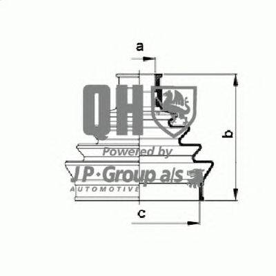 Комплект пылника, приводной вал JP GROUP QJB135