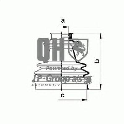 Комплект пылника, приводной вал JP GROUP QJB198