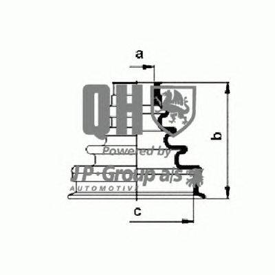 Комплект пылника, приводной вал JP GROUP QJB120