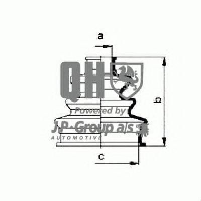 Комплект пылника, приводной вал JP GROUP QJB119