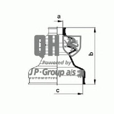 Комплект пылника, приводной вал JP GROUP QJB336