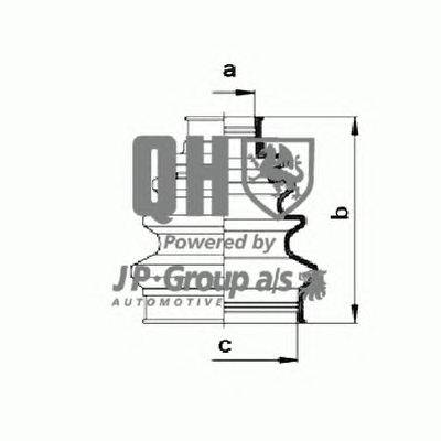 Комплект пылника, приводной вал JP GROUP QJB174