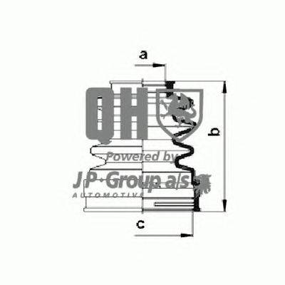 Комплект пылника, приводной вал JP GROUP QJB972