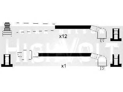 Комплект проводов зажигания STANDARD OEF644