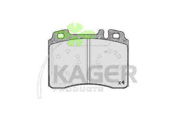 Комплект тормозных колодок, дисковый тормоз KAGER 35-0318