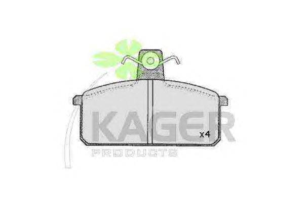 Комплект тормозных колодок, дисковый тормоз KAGER 35-0437