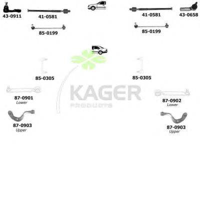 Подвеска колеса KAGER 801019