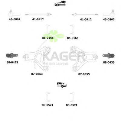Подвеска колеса KAGER 801169