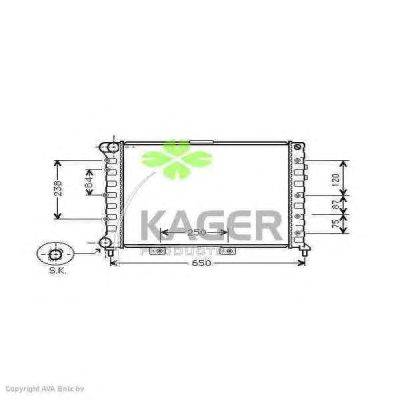 Радиатор, охлаждение двигателя KAGER 31-0052