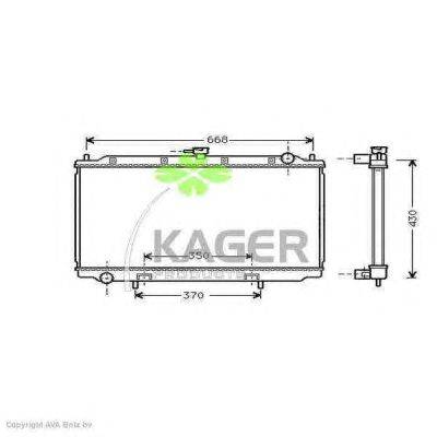 Радиатор, охлаждение двигателя KAGER 31-0267