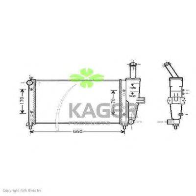 Радиатор, охлаждение двигателя KAGER 31-0424