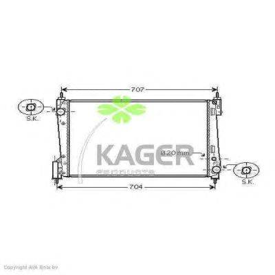Радиатор, охлаждение двигателя KAGER 31-0457