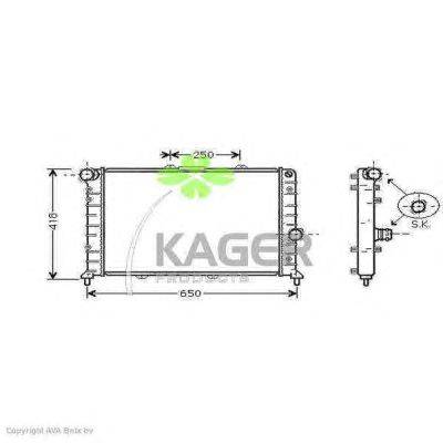 Радиатор, охлаждение двигателя KAGER 31-0570