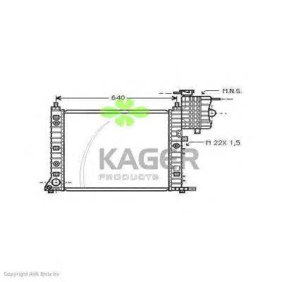 Радиатор, охлаждение двигателя KAGER 31-0626